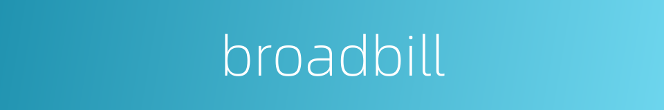broadbill的同义词