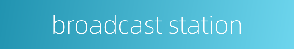 broadcast station的同义词