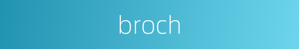 broch的同义词