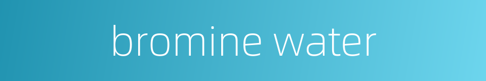 bromine water的同义词