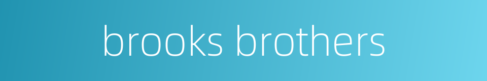 brooks brothers的同义词