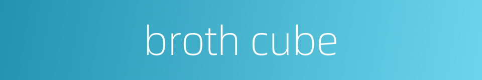 broth cube的同义词