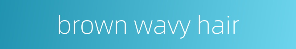 brown wavy hair的同义词