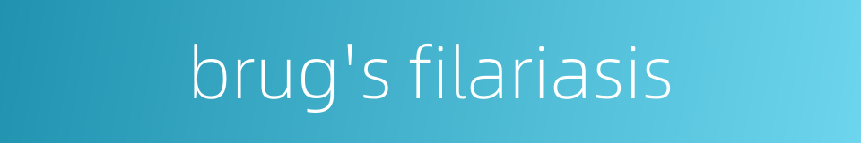 brug's filariasis的同义词