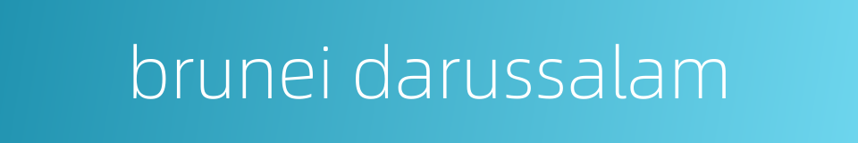 brunei darussalam的同义词