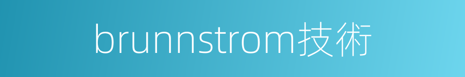 brunnstrom技術的同義詞