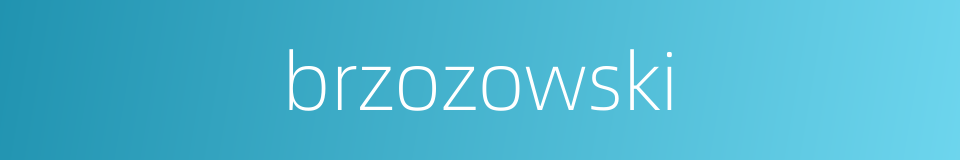 brzozowski的同义词