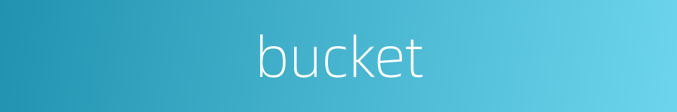 bucket的同义词