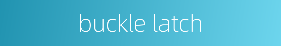 buckle latch的同义词