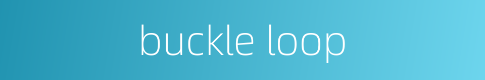 buckle loop的同义词