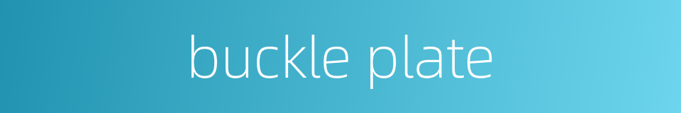 buckle plate的同义词