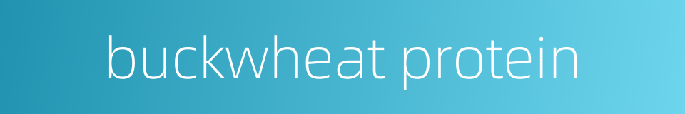 buckwheat protein的同义词