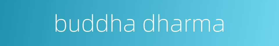 buddha dharma的同义词