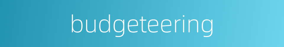 budgeteering的同义词