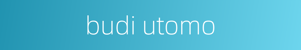 budi utomo的同义词