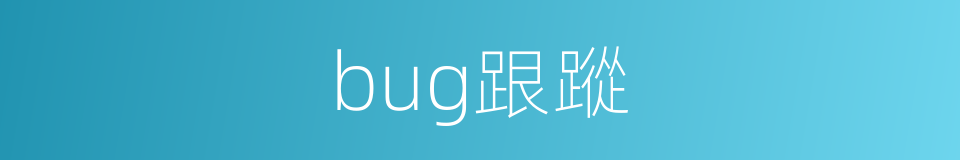 bug跟蹤的同義詞