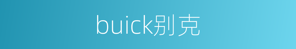 buick别克的同义词