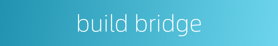 build bridge的同义词