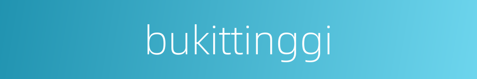 bukittinggi的同义词