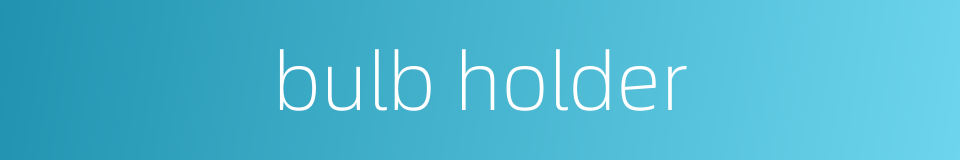 bulb holder的同义词