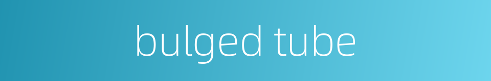 bulged tube的同义词