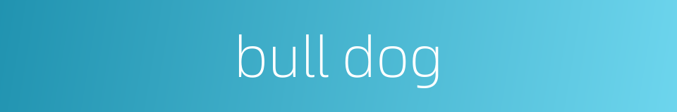 bull dog的同义词