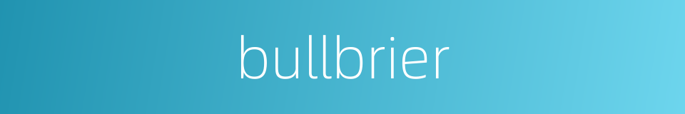 bullbrier的同义词