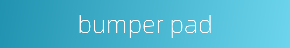 bumper pad的同义词