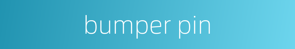 bumper pin的同义词