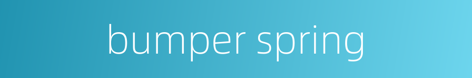 bumper spring的同义词