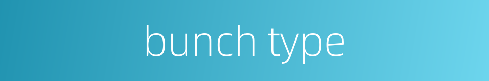 bunch type的同义词