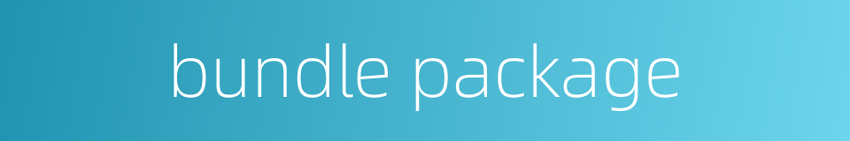 bundle package的同义词