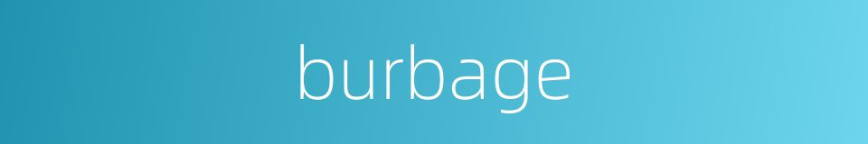 burbage的同义词