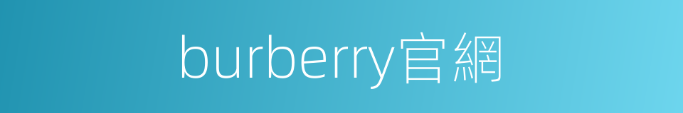 burberry官網的同義詞