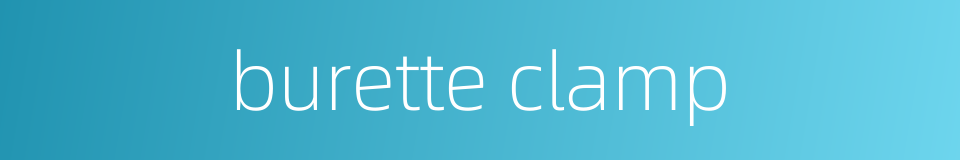 burette clamp的同义词