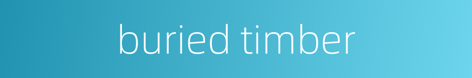 buried timber的同义词