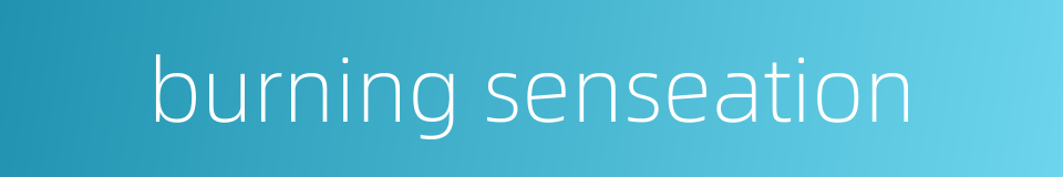 burning senseation的同义词