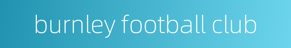 burnley football club的同义词