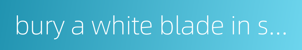 bury a white blade in sb and pull out a red one - a murder takes place的同义词