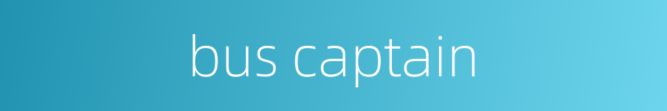 bus captain的同义词