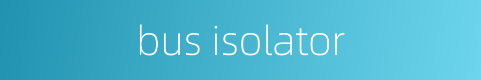 bus isolator的同义词