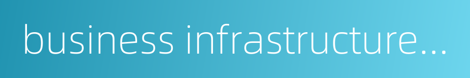 business infrastructure platform的同义词