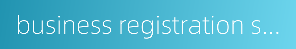 business registration system的同义词