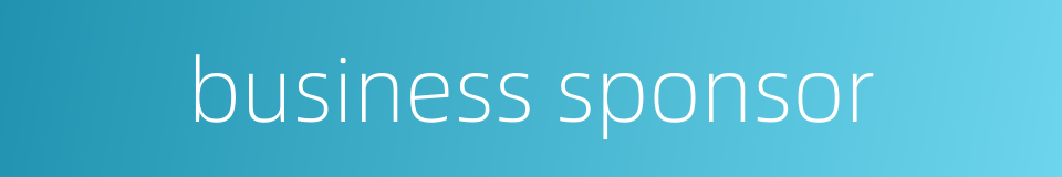 business sponsor的同义词