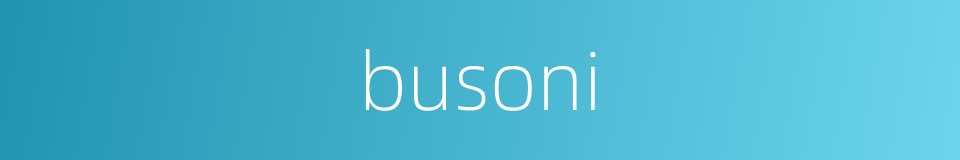 busoni的同义词