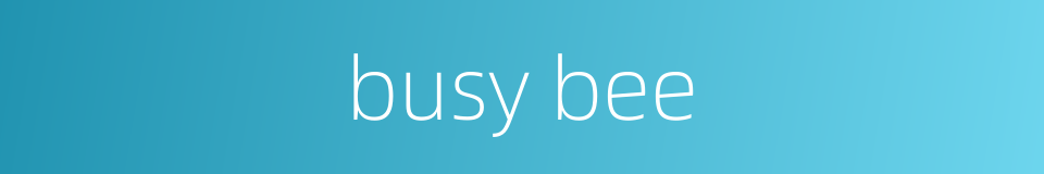 busy bee的同义词