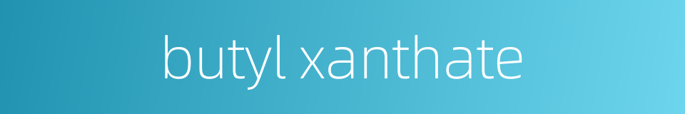 butyl xanthate的同义词