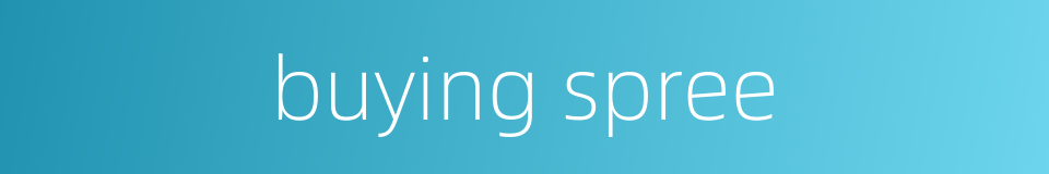 buying spree的同义词