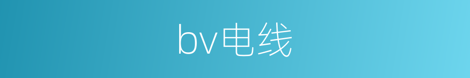 bv电线的同义词