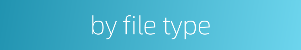 by file type的同义词